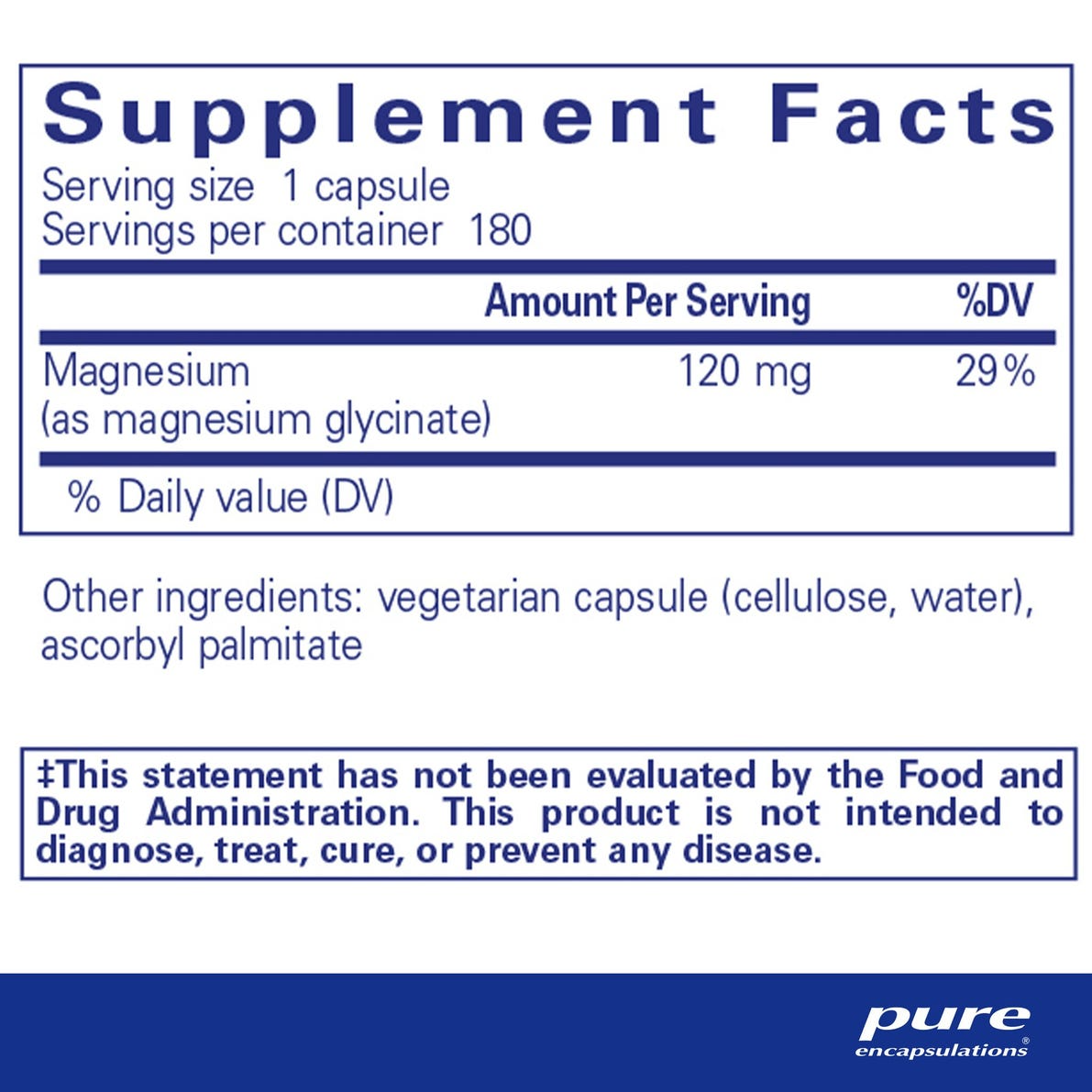 Magnesium (glycinate) 180
