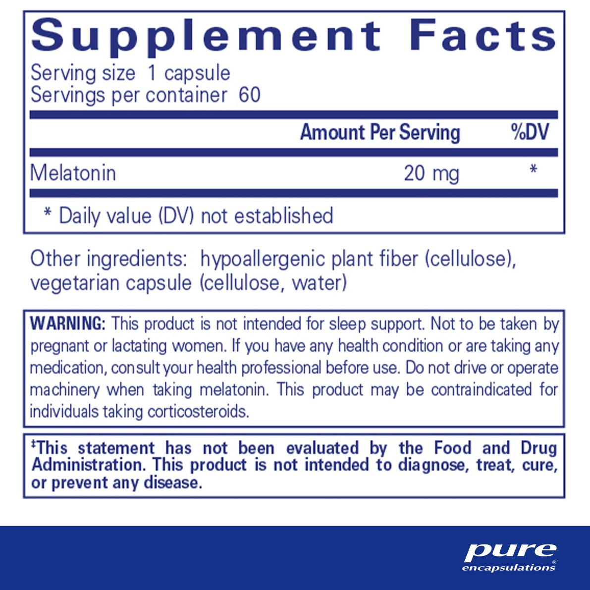 Melatonin 20 mg (60)